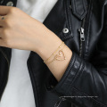 simplicity bracelets women jewelry wholesale,copper heart double layer chain bracelets